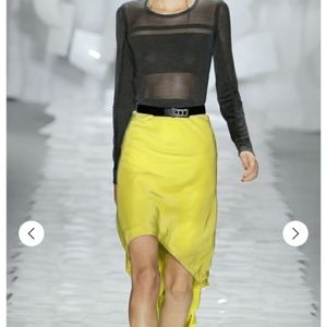 Jason Wu 
Ruffle back Chartreuse Skirt Size 10